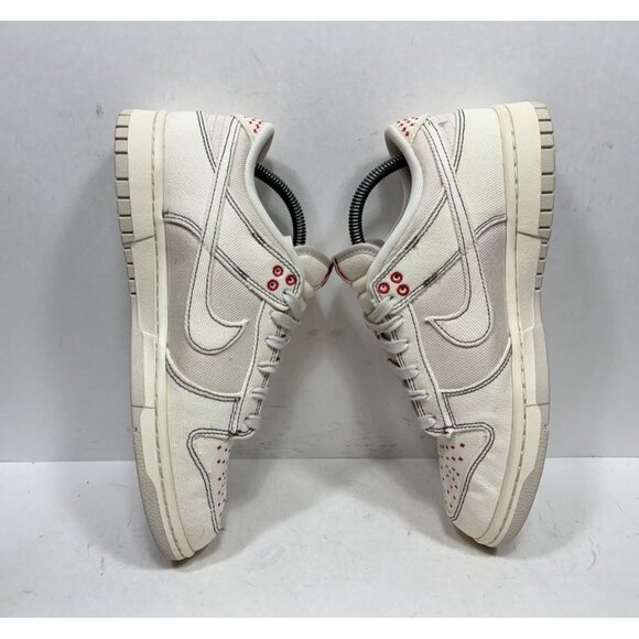 Nike Dunk Low Sashiko Denim Light Orewood Canvas DV0834-100 2022 Men’s Size 8.5 - Picture 5 of 8